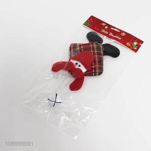 Custom logo Christmas ornaments hanging stuffed Christmas doll toy