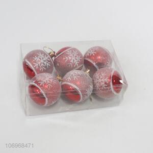 Lowest price 6pcs 6cm plastic Christmas balls Christmas decorations