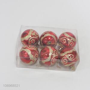 Low price 6pcs 6cm plastic Christmas balls Xmas decoration