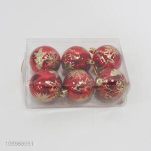 Wholesale 6pcs 6cm plastic Christmas balls festival decoration