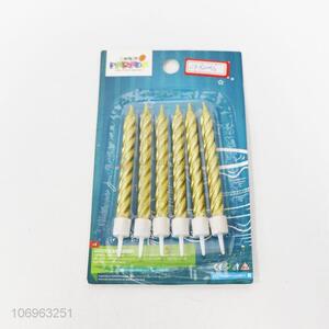 Factory price 6pcs colored birthday candle for cake decoration