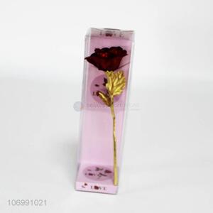 Wholesale gold foil rose artifical flower Valentine's Day gift