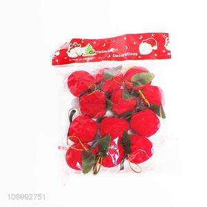 Promotional Christmas red apple peace fruit decoration Christmas tree pendant accessories