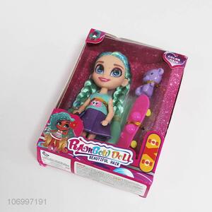 New products hot selling plastic rainbow doll with beautiful hair