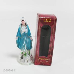 Competitive Price Religious Figurine Acrylic LED Madonna Craft