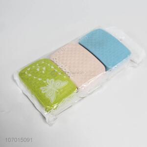 Premium quality 3pcs colorful plastic soap box set