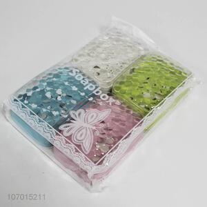 Fashion design 4pcs colorful plastic soap box set