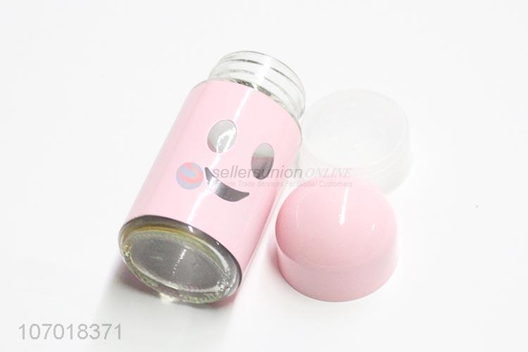 Cartoon Design Iron Lid Glass Condiment Bottle