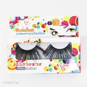 Bottom Price 2PCS Women Makeup Rainbow False Eyelash