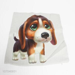 High quality cartoon dog printed jute bolster case sublimation pillow case