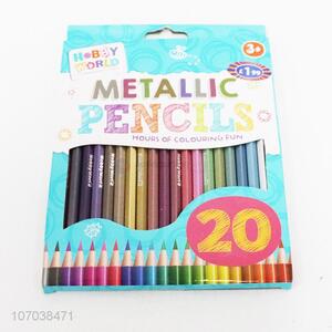 Premium quality 20pcs colorful wooden color pencils for drawing