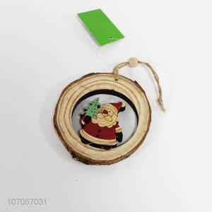 Most popular laser cut round wooden pendant hanging Christmas tree ornaments
