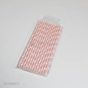 Good Price 25 Pieces Colorful Disposable Paper Straw
