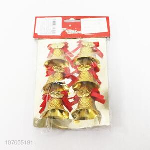 New 6pc plastic hanging outdoor Christmas bell Christmas tree decoration