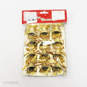 High Quality Gold Plastic Christmas Decorative Bell for Decoration