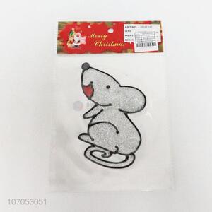 High Sales Cartoon Mouse Shaped Decorative Christmas Window Sticker