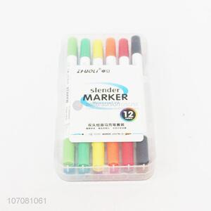 Good sale 12pcs double-end water color pen coloring markers