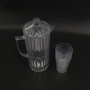 Wholesale hot selling houseware plastic water jug with 4 cups