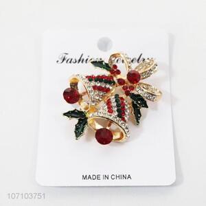 Custom Christmas Bell Shape Alloy Brooch