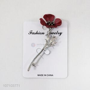 Wholesale Elegant Flower Shape Alloy Brooch For Sale