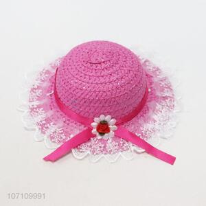 Custom girls summer weaving paper straw hat sun hat wholesale