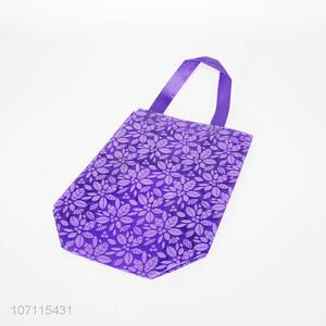 Good sale purple reusable foldable non-woven shopping bag