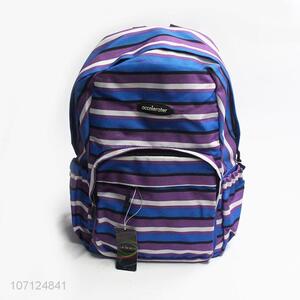 Good Quality Color Stripe Backpack Fashion Schoolbag