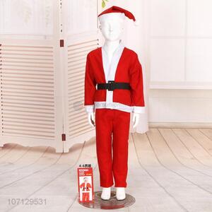 Fashion Christmas Dress Non-Woven Santa Claus Costume Suit For Boys