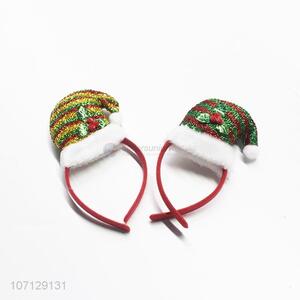 Good Quality Colorful Christmas Hat Hair Hoop Festival Headband