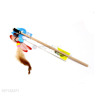 New Style Colorful Dragonfly Funny Cat Toys Cat Teaser Stick