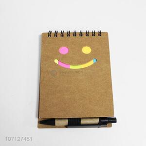 Suitable price office stationery spiral notebook with pen & sticky notes