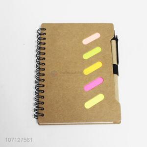 High quality school supplies spiral notebook with pen & sticky notes