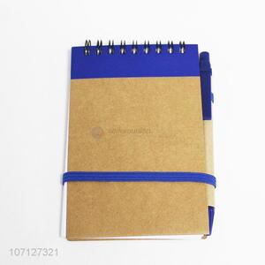 OEM school stationery spiral notebook with ball-point pen