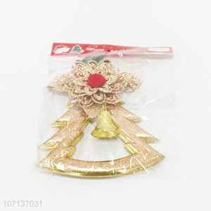 Popular design decorative hanging gold plastic Christmas tree