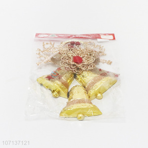 Promotional items decorative hanging gold plastic Christmas bells