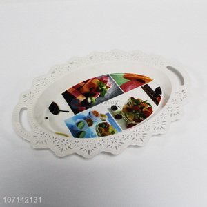 Good Quality Oval Plastic Tray With Handle