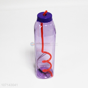 Reasonable price premium plastic water bottle fashion water bottle with straw