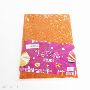 Premium quality 10pcs adhesive glitter eva foam sheet for decoration