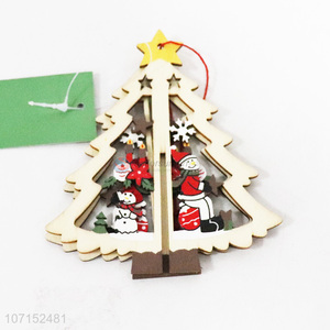 Wholesale 2 Pieces Wooden Christmas Decoration Ornament