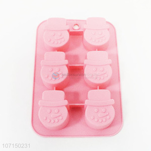 Wholesale Baking Tools Christmas Snowman Shaped <em>Silicone</em> Non-Stick <em>Cake</em> <em>Mould</em>