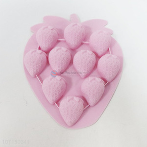 New selling promotion strawberry shaped silicone ice cube tray
