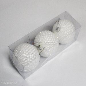 Lowest Price 3PCS White Christmas Ball For Christmas Decoration