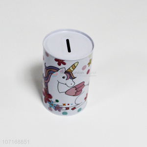 Low Price Unicorn Pattern Money Box Coin Saving Round Coin Bank