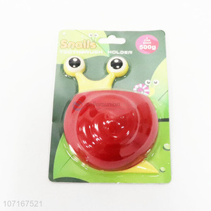 Wholesale cute design plastic snails bathroom suction cup toothbrush holder