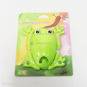 Factory direct sale cheap plastic frog shaped kids toothbrush holder