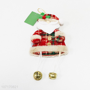 Low price Christmas tree decoration hanging Father Christmas with bells