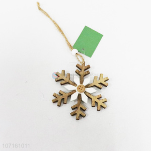 Top Selling Wood Christmas Snowflakes Ornaments Xmas Tree Decorations