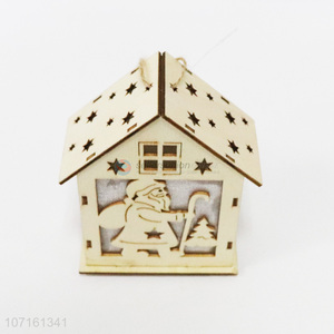 Bottom Price Christmas Wooden House Pendant Christmas Decoration