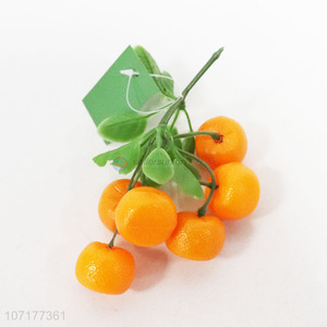 Factory price fake oranges bunches with leaves artificial fruit decoration
