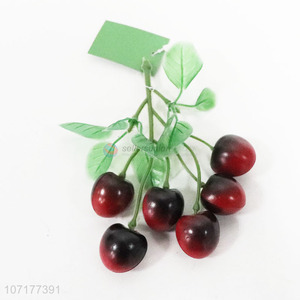 Good Factory Price Plastic Artificial Fake Fruit Cherries for Decorative